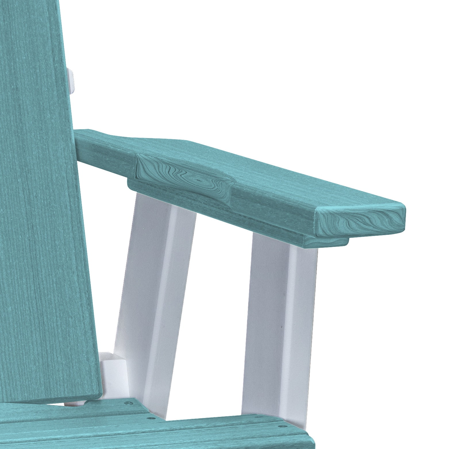 American Furniture Classics Model 416ARW-K Brandon Double Balcony Height Glider with Center Table in Aruba Blue on a White Base