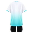 thumbnail image 5 of Sholeno Kids Boys Jerseys Shirts and Shorts Set Basketball Football Exercise Sportswear White S, 5 of 7