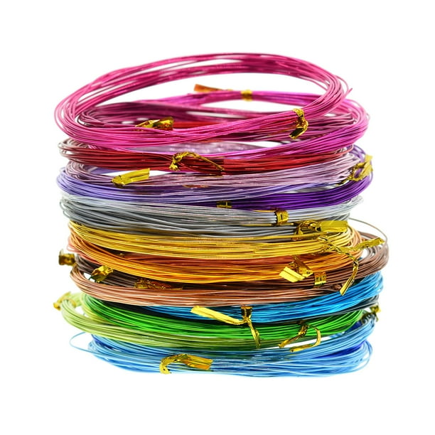 24 Pieces 5.47Yard Aluminum Wire Bendable Cord String 0.8mm Metal Flexible  wire for Jewelry Making Sculpture crafts Earring Floral 