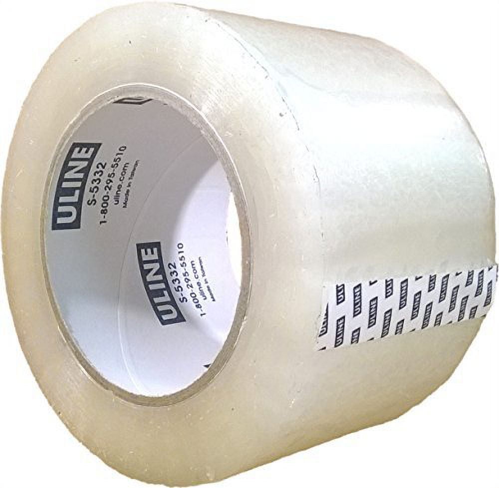 Packing Tape, 3 Inch X 110 Yard 2.6 Mil Crystal Clear Heavy Duty Tape By Uline, Pack of 4