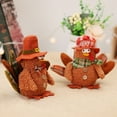 thumbnail image 4 of Decoración festiva de cosecha de otoño para la decoración de Acción de Gracias Juego de adornos de pavo victoriano, 4 of 7