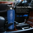 thumbnail image 6 of Buzio 32oz Large Insulated Stainless Steel Water Bottle with Straw Lid and Flex Cap Fit in All Car Cup Holder, Blue, 6 of 9