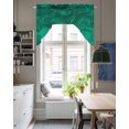 thumbnail image 4 of Green Marble Swag Valances for Windows, Small Curtains Drapes, Modern Farmhouse Gradient Abstract Fluid Art Kitchen Window Curtains Over Sink Window Treatment Valance for Bedroom/Bathroom 56"x36", 4 of 5