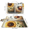 thumbnail image 2 of Awypu Sunflower Ladybug Glitter Square Outdoor Picnic Mat 58.3x58.3in, 2 of 6