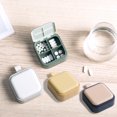 thumbnail image 4 of Unatoiry Portable Pill Case 4 Grids Boxes Travel Home Drugs Tablet Empty Container Home Holder Cases Green, 4 of 6