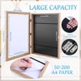 thumbnail image 2 of Kids Artwork Frames Set of 2, 200Pcs A4 Capacity, 9.8x12.9inch Art Picture Frame with Mat for Kids Drawings Hanging Display (Wood Grain), 2 of 10