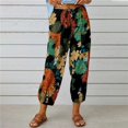 thumbnail image 1 of Pntutb Grande Taille Liquidation! Mode Femmes Été Décontracté Ample Coton et Lin Poche Pantalon Uni, 1 of 8