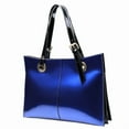 thumbnail image 5 of FEIMINA Patent Leather Shoulder Bag For Women, Luxury Designer Handbags Women,Genuine Shiny Large Leather Bag, Retro Dark Blue tote bag Purse, 5 of 10