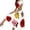 Red A, variant on Fesfesfes Spring Dresses for Women Floral Printing Boho Dress Loose Casual Boat Neck Short Sleeve Dress Long Swing A-Line Beach Dress
