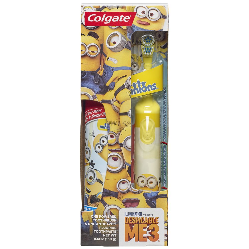 Colgate Kids Powered Toothbrush, Toothpaste Pack Minions Walmart