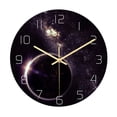 thumbnail image 2 of Fiudx Ofertas del día Reloj de pared con diseño de piedra acrílica para decoración de sala de estar, 2 of 7