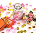 thumbnail image 4 of Confeti de cumpleaños rosa - 500 g de confeti de boda, decoración de mesa de cumpleaños, papel y papel de aluminio, confeti redondo llamativo para decoración de fiestas infantiles Excelente Rendimiento, 4 of 5