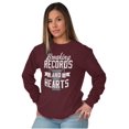 thumbnail image 4 of Breaking Records And Hearts Funny Long Sleeve TShirt Men Women Brisco Brands M, 4 of 6