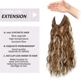 thumbnail image 5 of More Beautiful  18 Inch Invisible Wire Hair Extensions, Long Wavy Clip In Hairpiece for Women with Adjustable Transparent Wire Brown6H613, 5 of 10