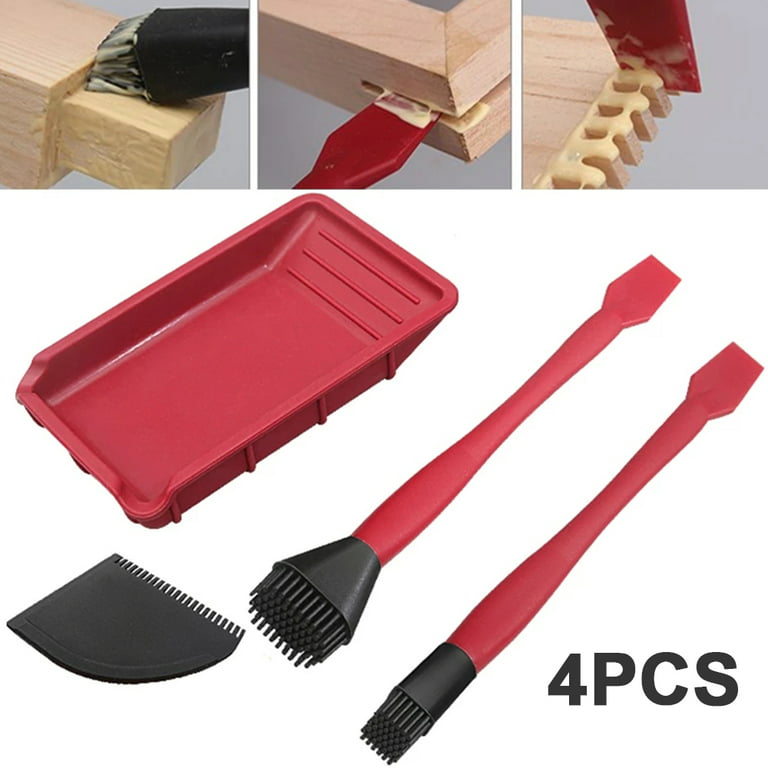 Atopoler Manual Gluer Woodworking Soft Silicone Glue Brush with Applicator Tool Scraper Spreader Kit, Adult Unisex, Size: 1Set