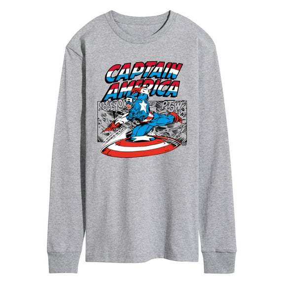 Marvel - Captain America Burst - Men's Long Sleeve Graphic T-Shirt