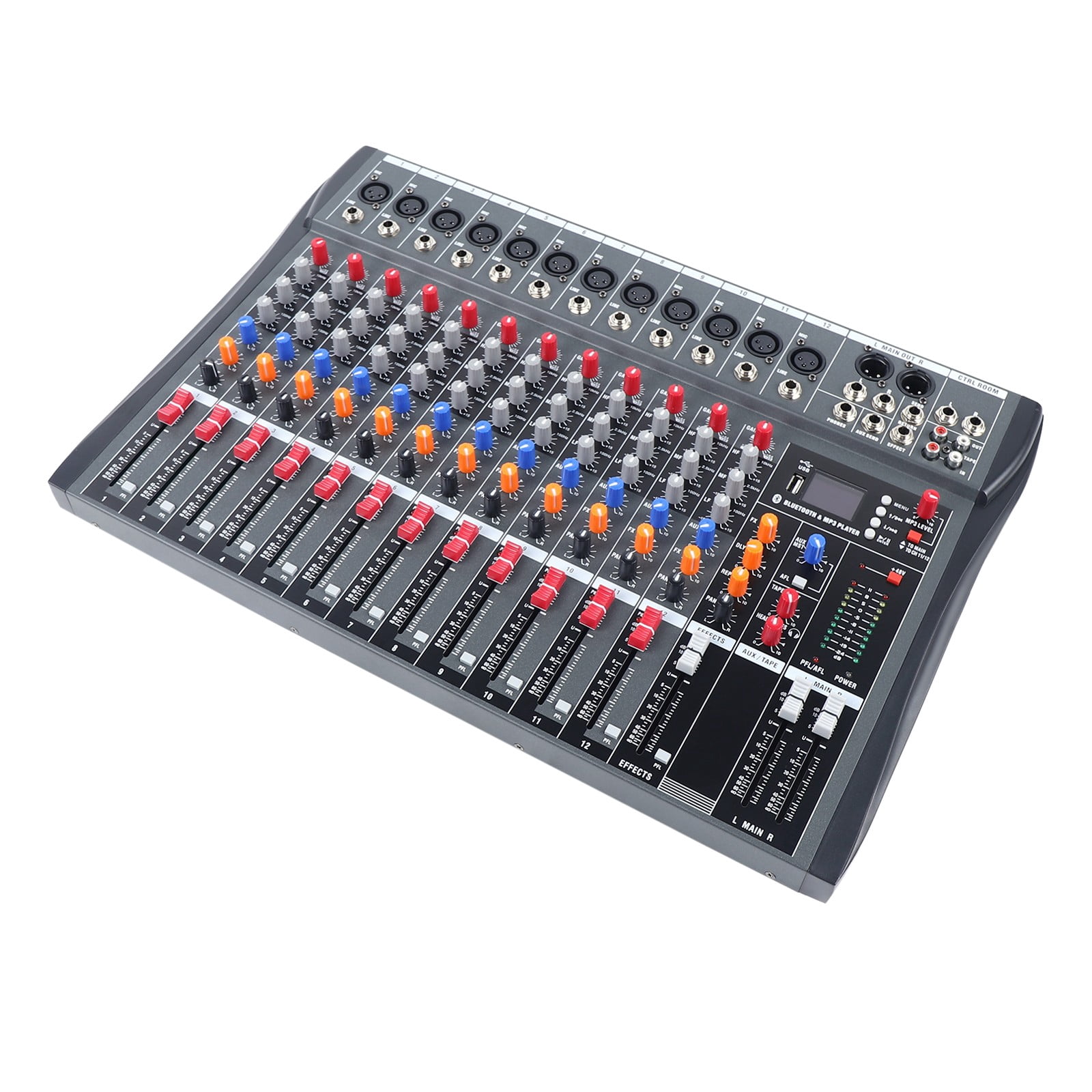 ToppiJoy 12-Channel Professional Audio Mixer, Sound Mixer, Stereo Mixer
