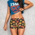 thumbnail image 3 of Balery Colorful Maple Leaves Pantalones cortos de entrenamiento estampados para mujer, sin costuras, ajustados, para gimnasio, yoga, correr, deportes, ejercicio activo, fitness.-X-Large, 3 of 8