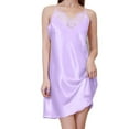thumbnail image 3 of DISKEBUISS Women Sleepwear Underwear Nightgown Lace Satin Slip Silk Negligee Nightie Bridal Babydoll, 3 of 6