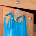 thumbnail image 5 of mDesign Metal Over Cabinet Door Trash, Recycled Shopping Bag Holder Rack - Satin, 5 of 6