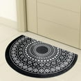 thumbnail image 1 of Alfombrillas Antideslizantes de Medio Círculo BLESIY para Puerta Alfombras de Baño Secado Rápido Negro Blanco 40x60cm, 1 of 8
