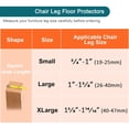 thumbnail image 2 of 24 Piezas Protectores para Patas de sillas, Silicona Antideslizantes para Muebles, Protección el Suelos Duros, Almohadilla de Fieltro, Grande, 2 of 4