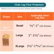 thumbnail image 2 of 24 Piezas Protectores para Patas de sillas, Silicona Antideslizantes para Muebles, Protección el Suelos Duros, Almohadilla de Fieltro, Grande, 2 of 4