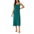 thumbnail image 2 of INSPIRE CHIC Nuisette pour Femme à Bretelles Spaghetti Col Rond Robe de Nuit sous Camisole Complète TP Vert, 2 of 6