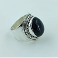 thumbnail image 2 of Navya Craft Black Onyx Oval 925 Sterling Silver Handmade Gemstone Statement Women Ring Size 4.5, 2 of 7