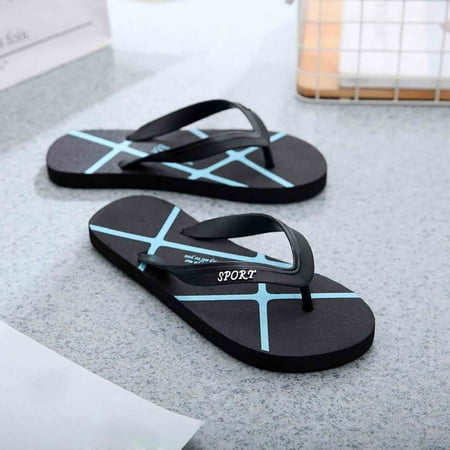

Akiihool Sandals Men Dressy Mens Thong Sandals Indoor and Outdoor Beach Flip Flop (Blue 11)