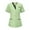 Green2, variant on JGGSPWM Women's Lightweight Nursing Scrub Tops Short Sleeve Work Wear for Nurses and Housekeeping Red M