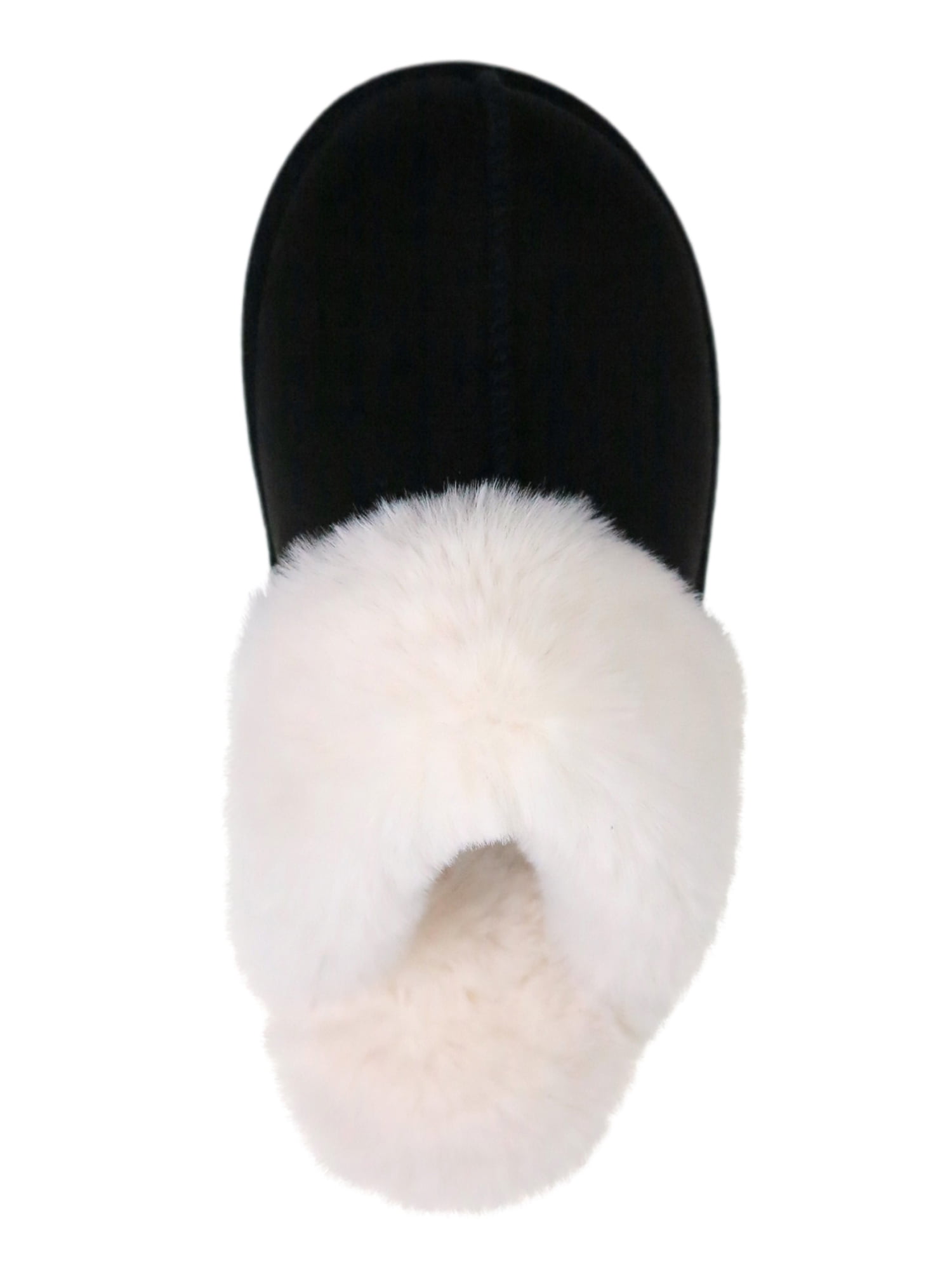 Wonder Nation Girls Scuff Slippers With Faux Fur Trim