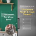 thumbnail image 1 of Shiyou-ensemble de Calendrier Mensuel Effaçable à Sec Transparent pour Réfrigérateur, Calendrier Réutilisable Clair Non Daté/calendrier Hebdomadaire/tableau Vierge Transparent Colle au Mur et au Verre (Toute surface Lisse), 1 of 4