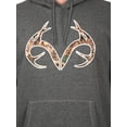 thumbnail image 5 of Realtree Charcoal Antlers Logo V2 Men Graphic Hoodie, 5 of 7