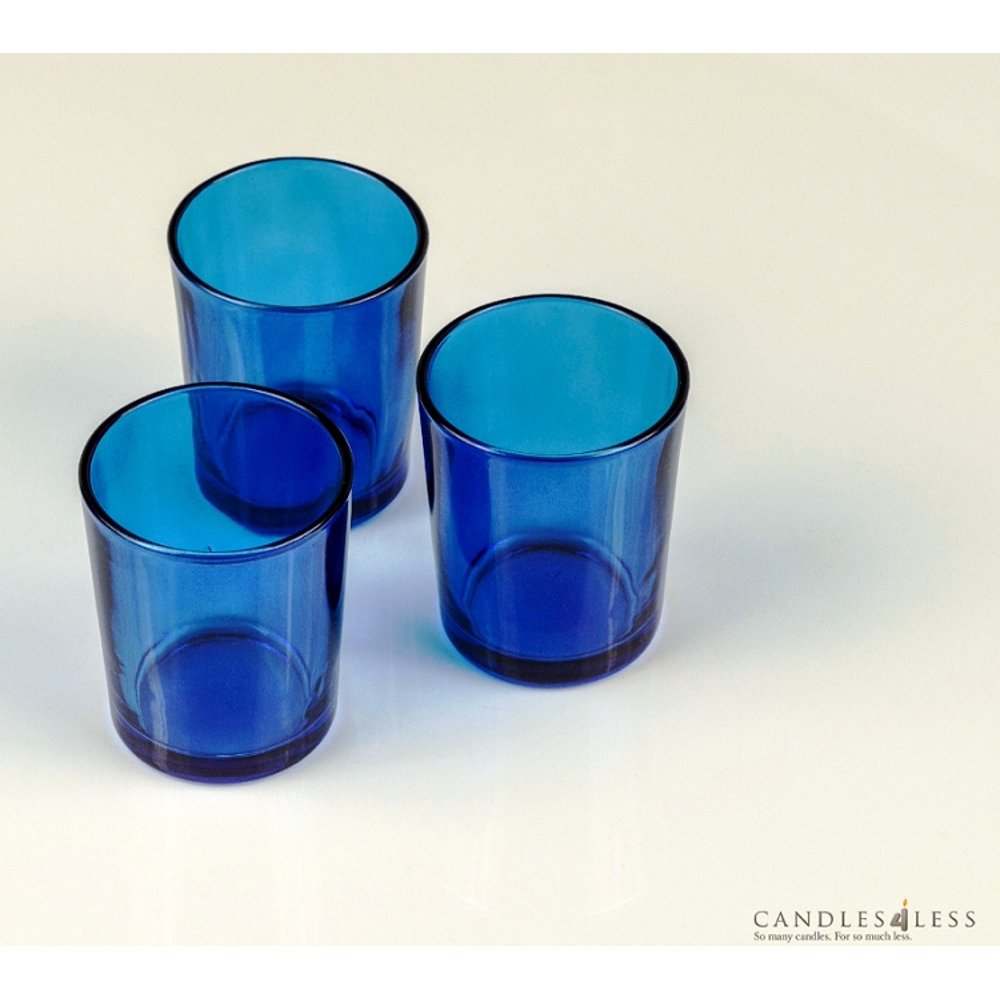 Blue Glass Votive Holders (1 Dozen)