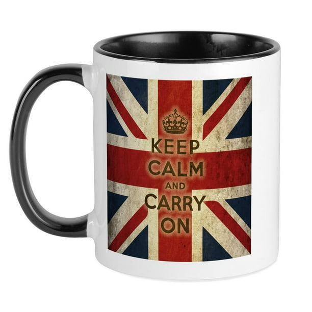 CafePress Vintage Keep Calm And Carry On Mug Unique Coffee Mug, Coffee Cup CafePress
