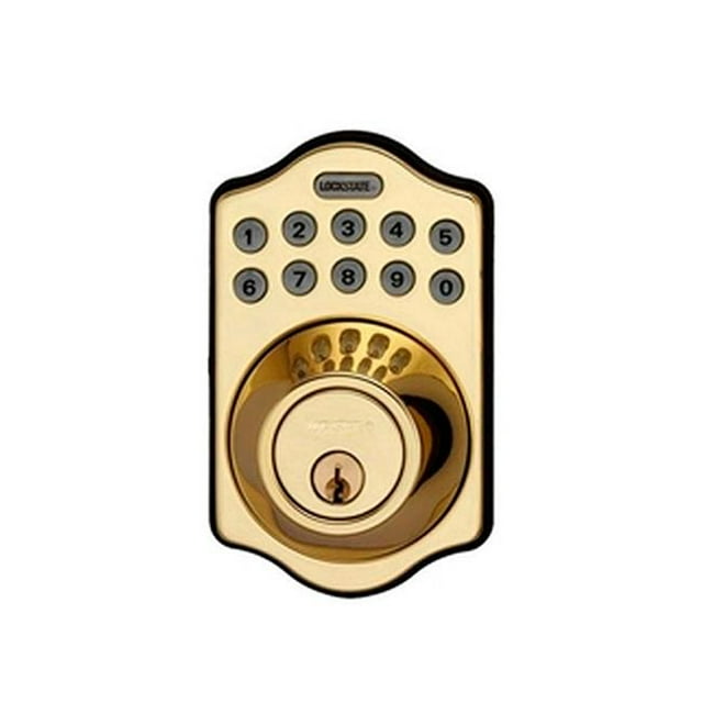 Lock State LS-DB5i-PB-A 5i Wi-Fi Electronic Deadbolt Door Lock, Polished Brass