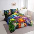 thumbnail image 3 of Castle Fairy Child Teens Animal Dino Bedding Comforter Set,Cute Dinosaur King Bedding Sets, 3 of 8