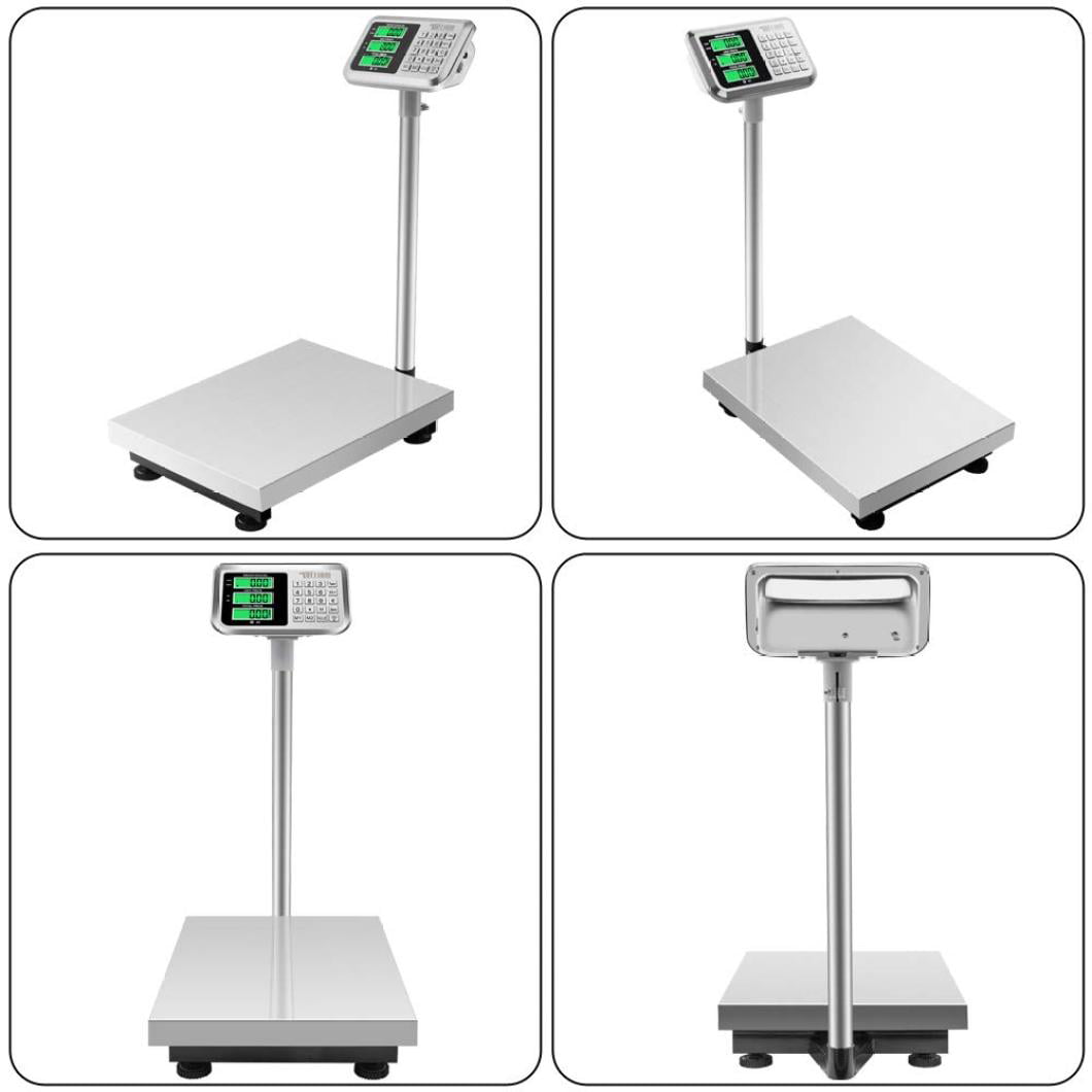 TUFFIOM 661lbs Weight Electronic Platform Scale,Stainless Steel High-Definition LCD Display,Digital Floor Heavy Duty Folding Scales,Perfect for Luggage Package Price Computing Postal Shipping Mailing 