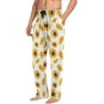 thumbnail image 5 of GZHJMY Sunflower & Daisy Men's Pajama Pants, Soft and Comfortable Lounge Sleep Bottoms with Pockets, Men's Sleepwear with Custom Print, XX-Large, 5 of 7