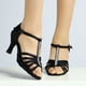 thumbnail image 2 of XIHAHA, zapatos de baile con diamantes de imitación a la moda para mujer, Tango, Salsa, tacones de baile latino, sandalias de suela blanda para mujer, zapatos de boda para mujer, 2 of 5