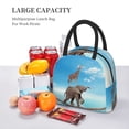 thumbnail image 5 of Daiia Elephant Giraffe Pattern Lunch Bag , Insulated Lunch Box, Small Leakproof Cooler Food Lunch Containers Reusable High Capacity Lunch Tote Bags-One Size, 5 of 6