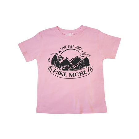 

Inktastic Live Free and Hike More Mountains Gift Toddler Boy or Toddler Girl T-Shirt