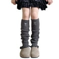 thumbnail image 3 of TYGHBN Kids Leg Warmers Knitted Leg Warmers Loose Socks Knee High Leg Warmers for Girls Teen Boys Socks Jr Stuff Low Cut Af1 Youth Kids Pack Socks Toddler Socks Kids Crazy Knee High Socks Thin Socks, 3 of 3