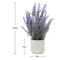 thumbnail image 2 of Lavender Flowers Artificial Fake Lavender Plant in Cement Pot for Rustic Home Table Centerpieces Wedding Decor Purple, 2 of 7