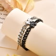 thumbnail image 5 of Pulseras para Parejas Yuxing Acero Inoxidable Corazón y Rompecabezas, 5 of 5