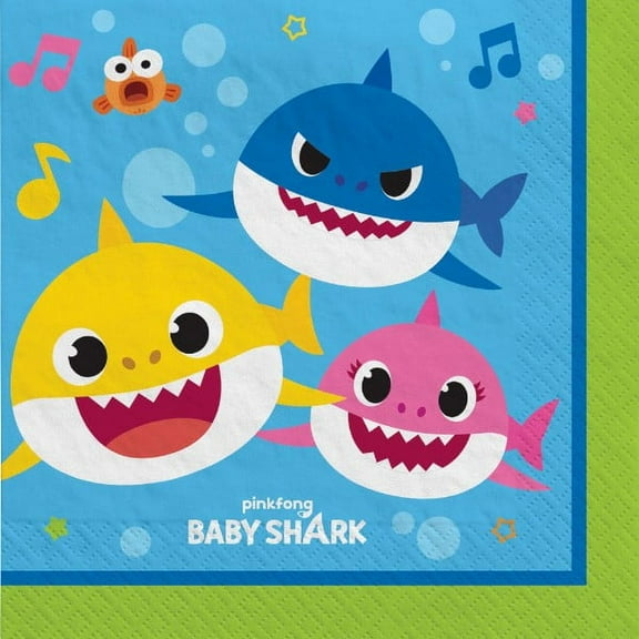 Baby Shark Party Small Napkins (16ct)
