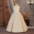 thumbnail image 2 of JAJAHO Girls Satin Dresses Flower Girl Dress Spaghetti Strap Puffy Maxi Ball Gown Wedding Party Prom Wear For Kids 8-13Y, 2 of 6