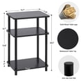 thumbnail image 3 of Apicizon 3 Tier Nightstand, End Table with Storage Shelf, Wooden Vinyl Record, Farmhouse Bedside Table for Small Spaces, Bedroom, Living Room, Easy Assembly, Black C104, 3 of 3