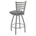 thumbnail image 2 of 410 Jackie 25" Swivel Counter Stool with Anodized Nickel Finish and Canter Folkstone Grey Seat, 2 of 4